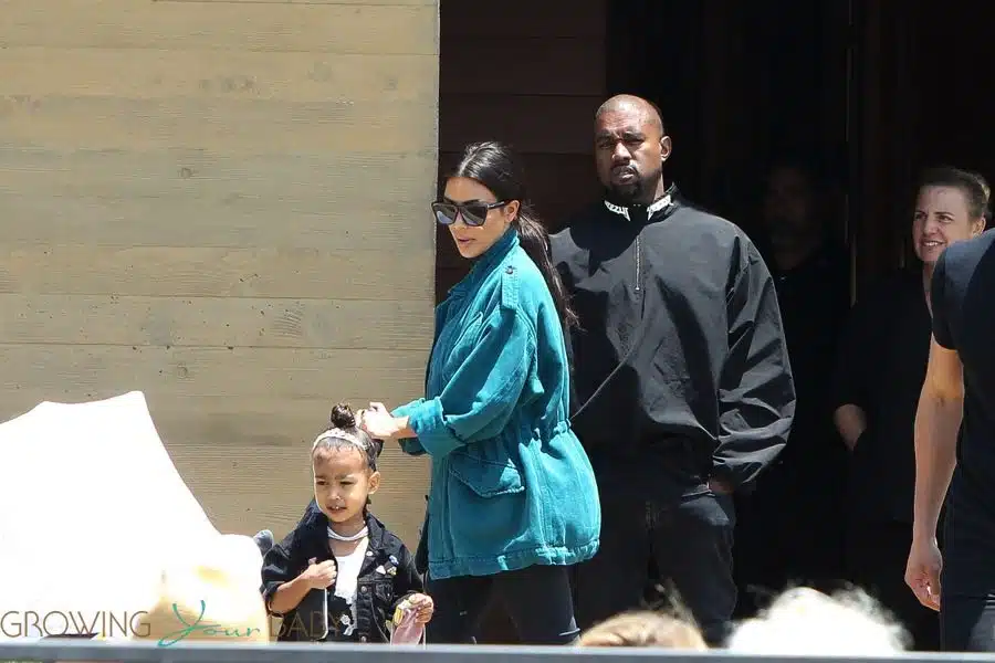 Kim Kardashian and Kanye West out with kids Saint and North in LA
