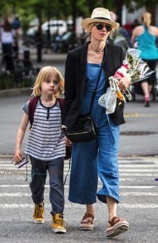 Naomi Watts out in NYC with her son Sam Schreiber