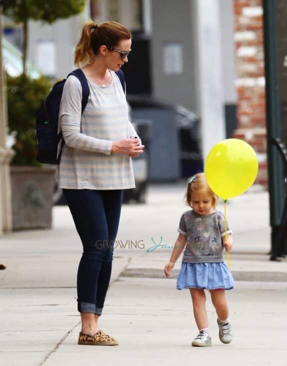 Pregnant Emily Blunt Takes Her Daughter Hazel To Get A Haircut