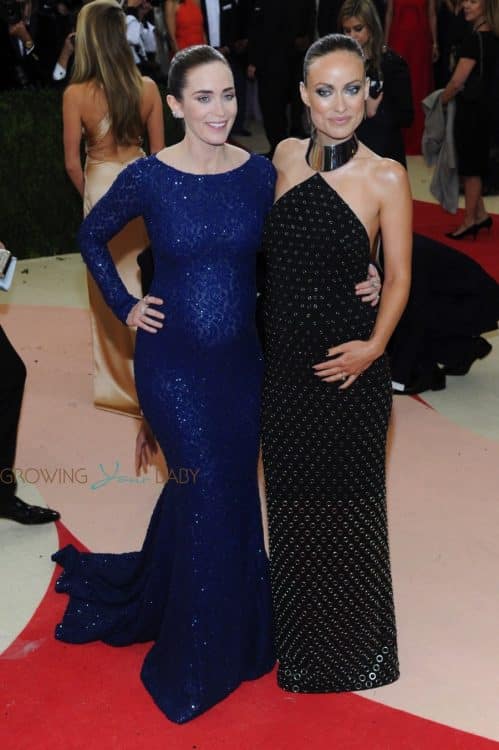 Pregnant Emily Blunt and Olivia Wilde at the MET Ball 2016