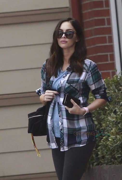 Pregnant Megan Fox Celebrates Birthday With Lunch At Cafe Gratitude