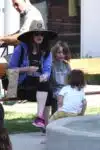 Pregnant Megan Fox at the park with kids Noah & Bodhi Green