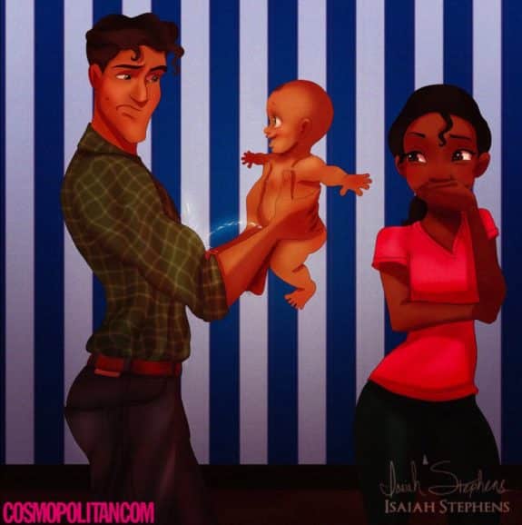 Tiana and Naveen as parents