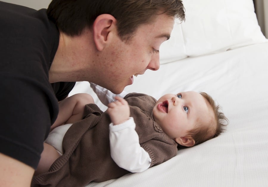 dad playing with his daughter