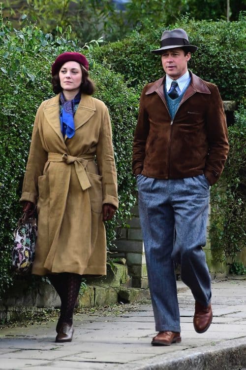 Brad Pitt and Marion Cotillard film Allied in London