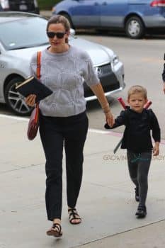 Jennifer Garner arrives at church with son Sam Affleck