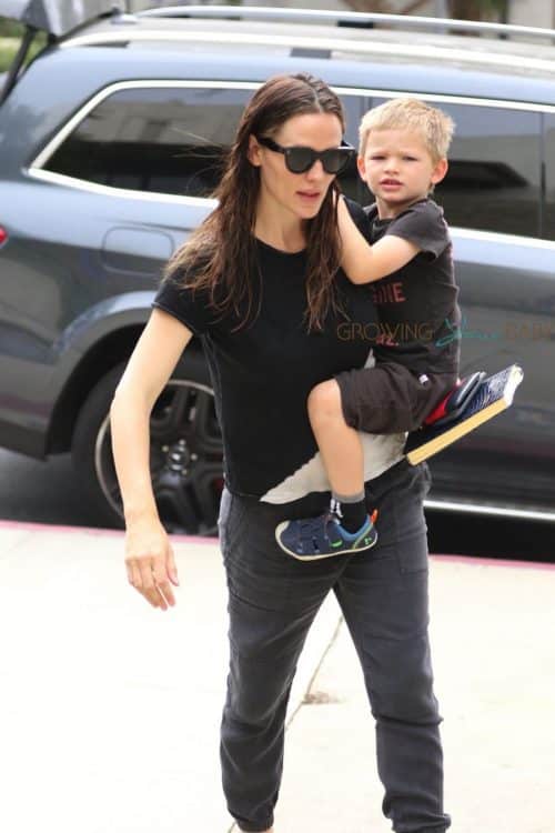 Jennifer Garner at Church with her son Sam Affleck