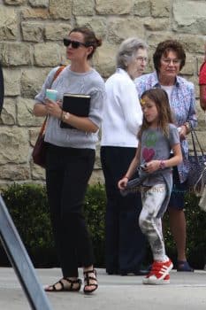 Jennifer Garner at church with daughter Seraphina Affleck