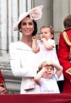 Kate Middleton watches The Trooping The Colour Parade 2016 with daughter Charlotte