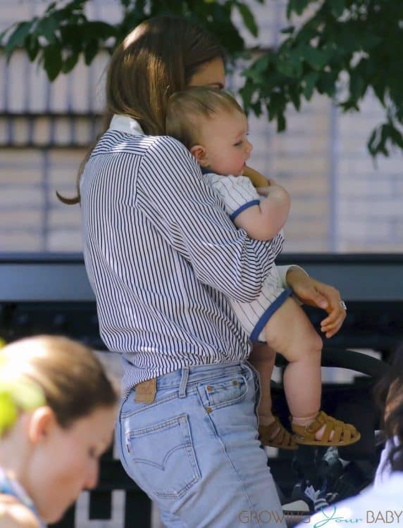 Lauren Bush steps Out With Her Son James In NYC