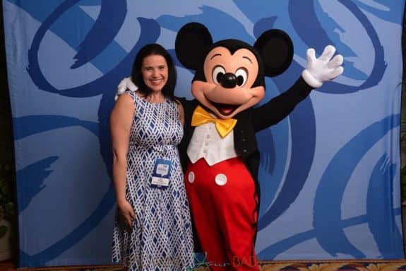 Lisa Arneill with Mickey Mouse