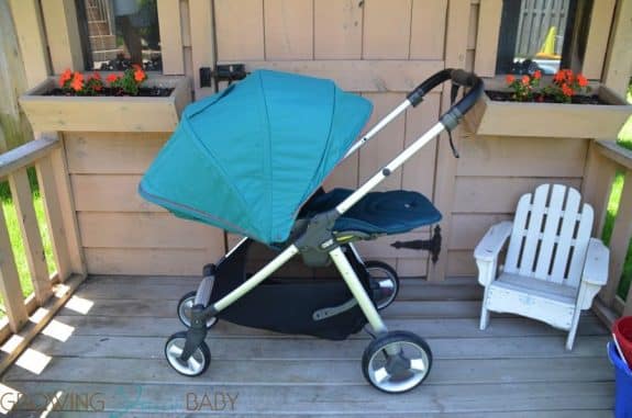 Mamas & Papas Armadillo Flip XT Stroller - full reclined with canopy up