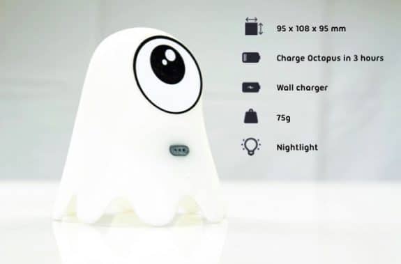 Octopus kids watch - charging station night light