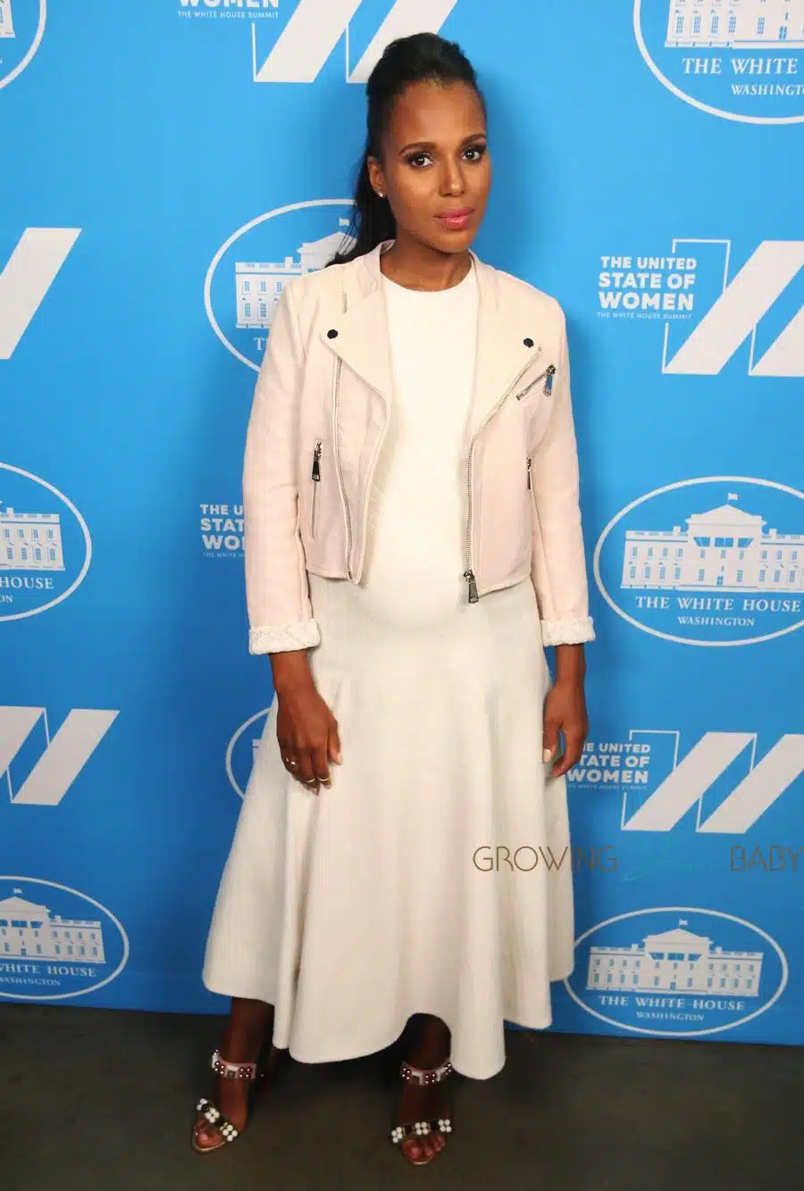 Pregnant Kerry Washington at the White House United State of Women Summit