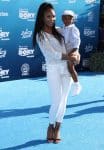 Tamar Braxton with son at the Finding Dory Premiere