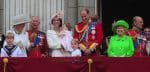 The Royal Family at Buckingham Palace for the Queen's official birthday Trooping of the colour 2016