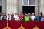 The Royal Family at Buckingham Palace for the Queen's official birthday Trooping of the colour 2016