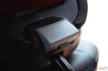 CYBEX Cloud Q infant Car Seat review - back of seat actuator