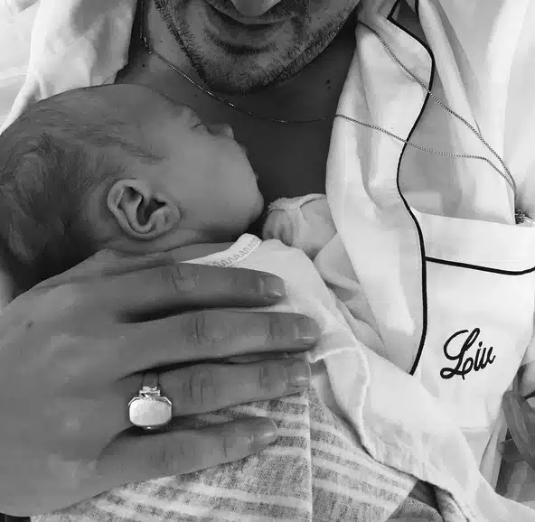 Dave Gardner with baby girl Lulu Rose
