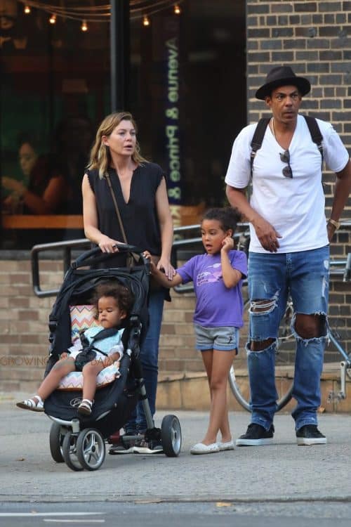 Ellen Pompeo and Chris Ivery out in NYC with kids Sienna and Stella