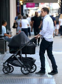 James Rothschild out with his baby girl in NYC