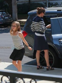 Jennifer Garner arrives at church with daughter Violet Affleck