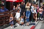 Khloe Kardashian with nieces North West and Penelope Disick and nephew Mason in San Diego