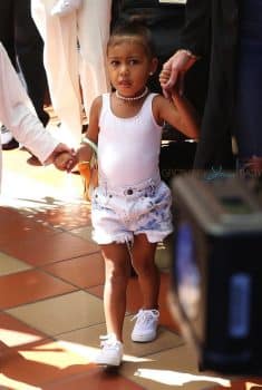 Kim Kardashian's daughter North West at great grandmother's store opening San Diego