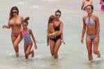 Kourtney Kardashian with daughter Penelope Disick and friend Larsa Pippen in Miami