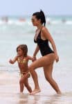 Kourtney Kardashian with daughter Penelope Disick in Miami