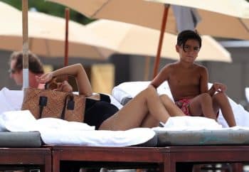 Kourtney Kardashian with son Mason Disick in Miami
