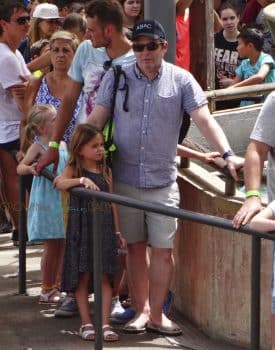Matthew Broderick with his daughter at Tibidabo Amusement Park