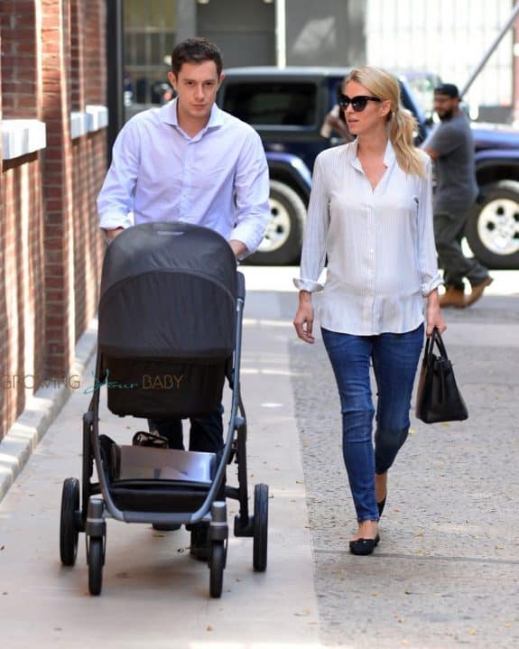 Nicky Hilton Rothschild and husband James out in NYC with baby Lily