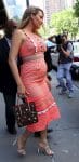 Pregnant Blake Lively shows off her growing belly while promoting her new movie in NYC