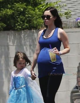 Pregnant Megan Fox Out With her son Noah In Studio City
