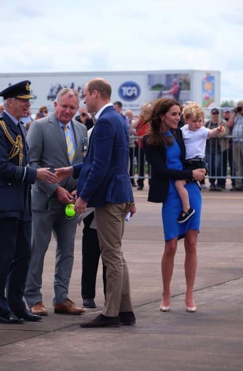 Prince George and his mom the Duchess of Cambridge at the RIAT AIRSHOW