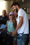 Shakira and Girard Pique with sons Milan & Sasha Pique Mebarak at MIA airport