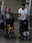 Shakira and Girard Pique with sons Milan and Sasha Pique Mebarak at Miami Airport