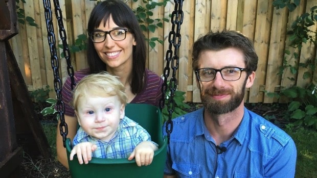 Felix Quiring with his parents