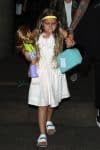 Harper Beckham at LAX with dad David Beckham