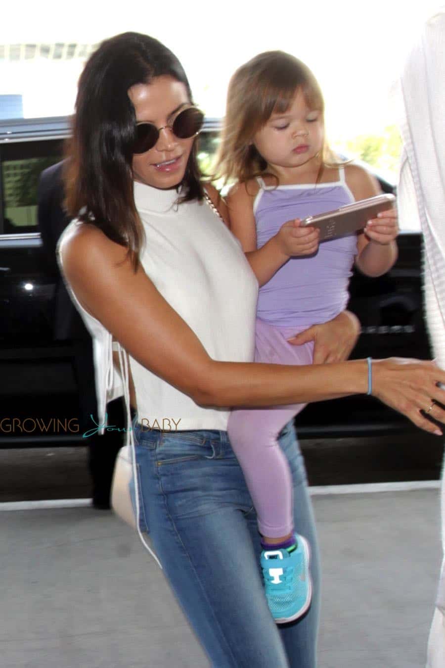 Jenna Dewan Tatum at LAX with daughter Everly