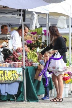 Jennifer Garner with son Sam Affleck at the market