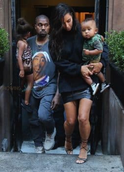 Kim Kardashian and Kanye West step out in NYC with kids North and Saint West