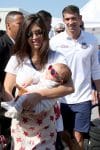Michael Phelps and fiance Nicole Michele Johnson with son Boomer Phelps in Rio