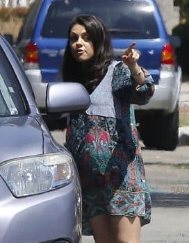 Pregnant Mila Kunis out Running Errands In LA