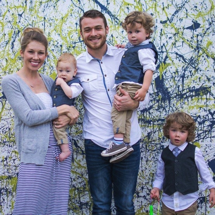 Tim and Rachel Brummel with their three kids