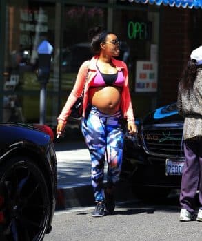 pregnant Angela Simmons shows off her growing belly in LA