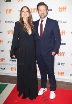 Olivia WIlde and Jason Sudeikis at the TIFF premiere of Colossal