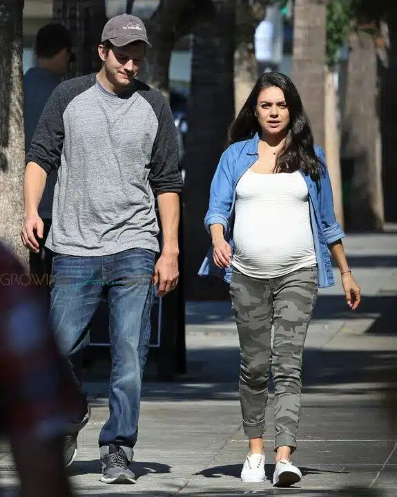 Ashton Kutcher and pregnant wife Mila Kunis out in LA