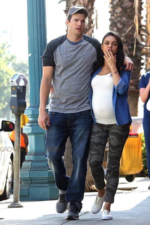 Ashton Kutcher and pregnant wife Mila Kunis out in LA